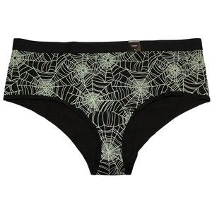 NWT TORRID Cheeky Pantie Sz 2X Black Green Spider Webs
